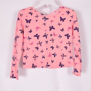 Self Esteem Girl's Butterfly Long Sleeve Top Size Large